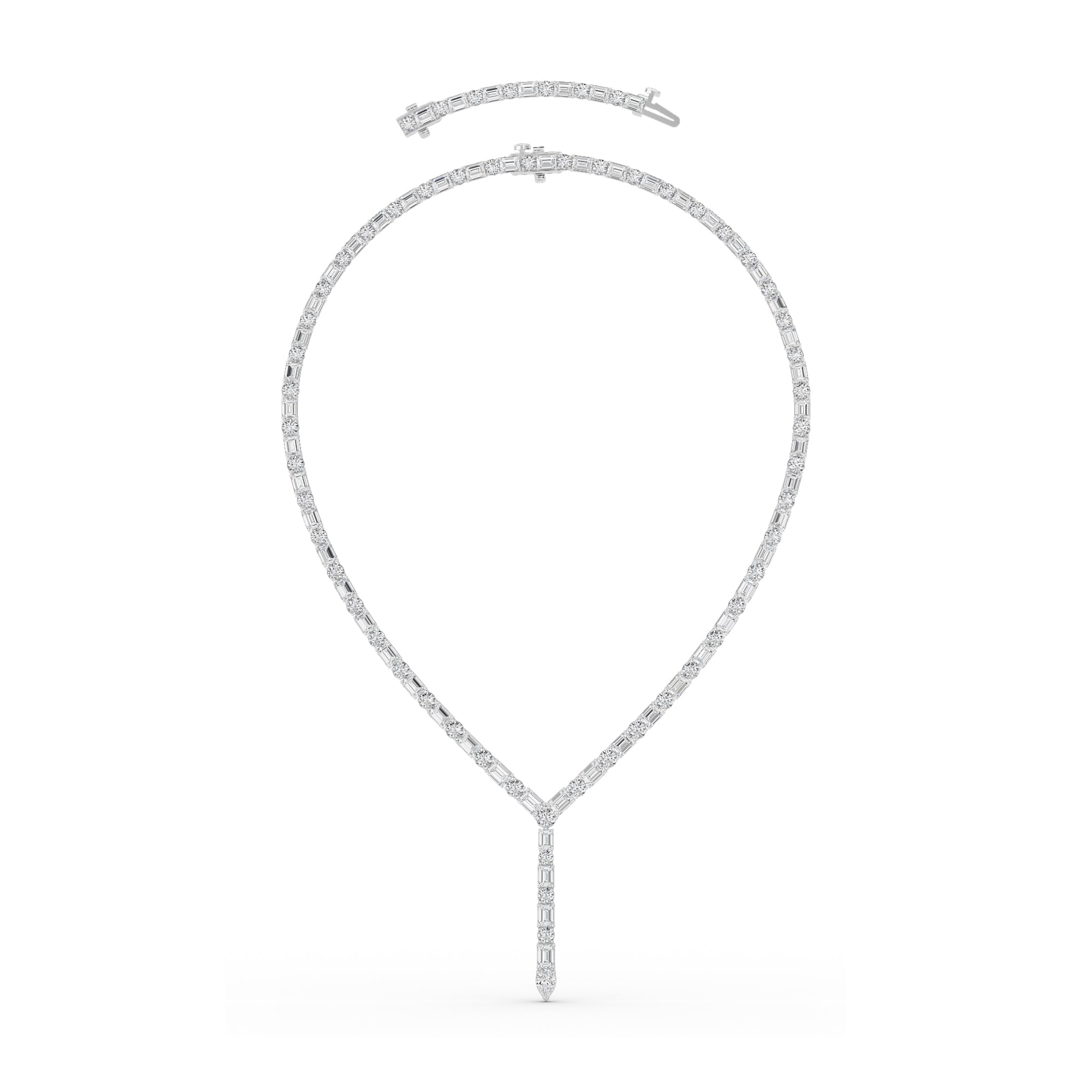 Round Lab Grown Diamond Necklace Necklace in 14K Gold