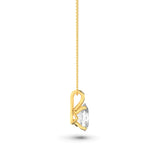 2Cttw Oval Shaped Lab Grown Diamond (F/VS) Split Bale Solitaire Pendant in 14K Gold