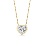 Heart Lab Grown Diamond (F/VS ) Neckpiece Necklace in 14K Gold