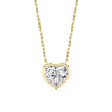 Heart Lab Grown Diamond (F/VS ) Neckpiece Necklace in 14K Gold