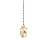 Heart Lab Grown Diamond (F/VS ) Neckpiece Necklace in 14K Gold