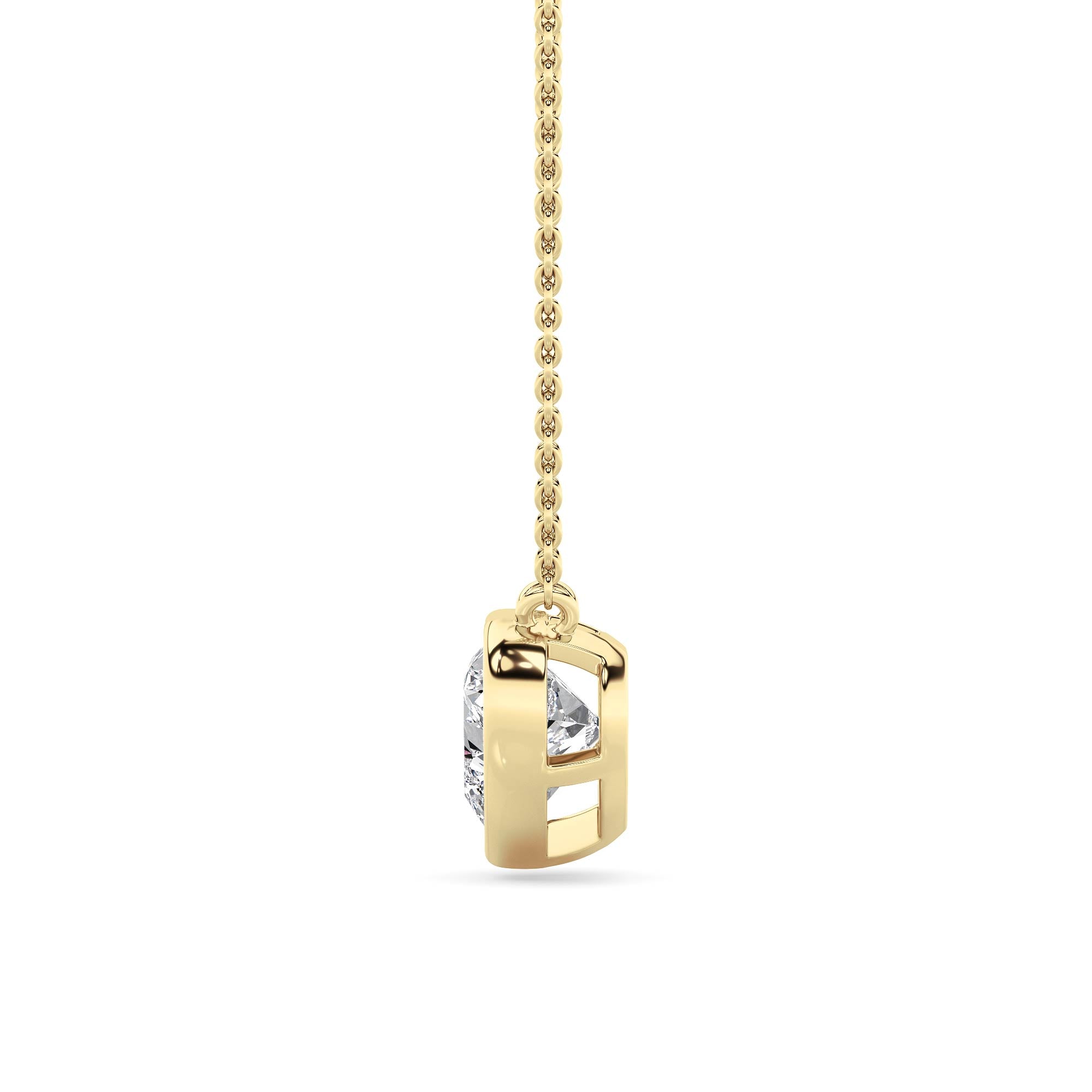 Heart Lab Grown Diamond (F/VS ) Neckpiece Necklace in 14K Gold
