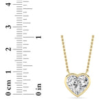 Heart Lab Grown Diamond (F/VS ) Neckpiece Necklace in 14K Gold