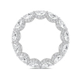 2.5Cttw Marquise Shaped Lab Grown Diamond (F/VS) Eternity Band Ring in 14K Gold