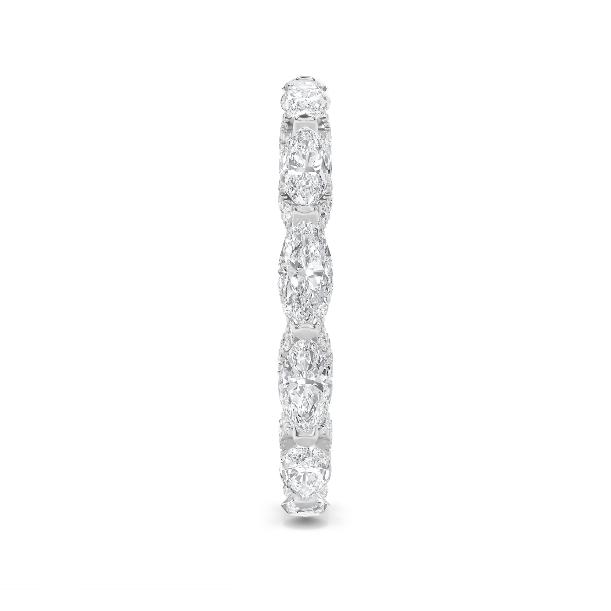 2.5Cttw Marquise Shaped Lab Grown Diamond (F/VS) Eternity Band Ring in 14K Gold
