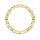 2.1Cttw Round Shaped Lab Grown Diamond ( F / VS ) Eternity Band set in 14K Yellow Gold - Size 8