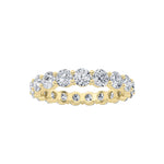 2.55Cttw Round Shaped Lab Grown Diamond ( F / VS ) Eternity Band set in 14K Yellow Gold - Size 5