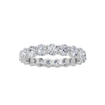 2.7Cttw Round Shaped Lab Grown Diamond ( F / VS ) Eternity Band set in 14K White Gold - Size 6