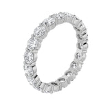 2.7Cttw Round Shaped Lab Grown Diamond ( F / VS ) Eternity Band set in 14K White Gold - Size 6