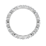 2.7Cttw Round Shaped Lab Grown Diamond ( F / VS ) Eternity Band set in 14K White Gold - Size 6