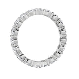 2.7Cttw Round Shaped Lab Grown Diamond ( F / VS ) Eternity Band set in 14K White Gold - Size 6