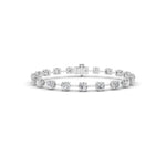 4.25Cttw Round Shaped Lab Grown Diamond ( F / VS ) Eternity Band set in 14K White Gold - Size 8