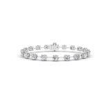 4.25Cttw Round Shaped Lab Grown Diamond ( F / VS ) Eternity Band set in 14K White Gold - Size 8