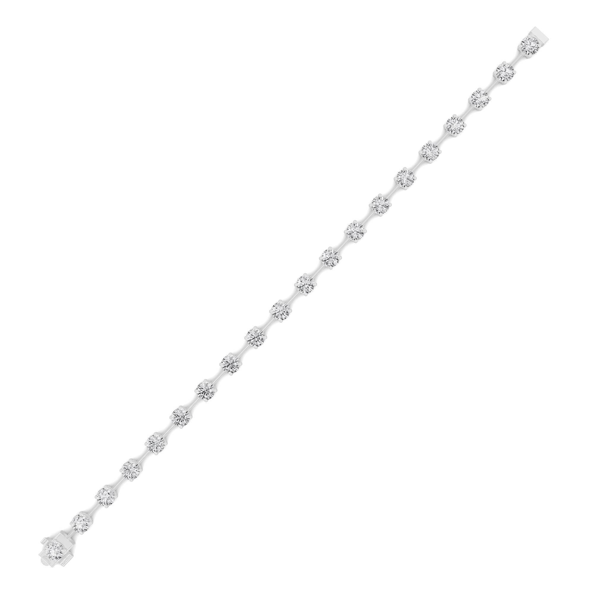 4.25Cttw Round Shaped Lab Grown Diamond ( F / VS ) Eternity Band set in 14K White Gold - Size 8