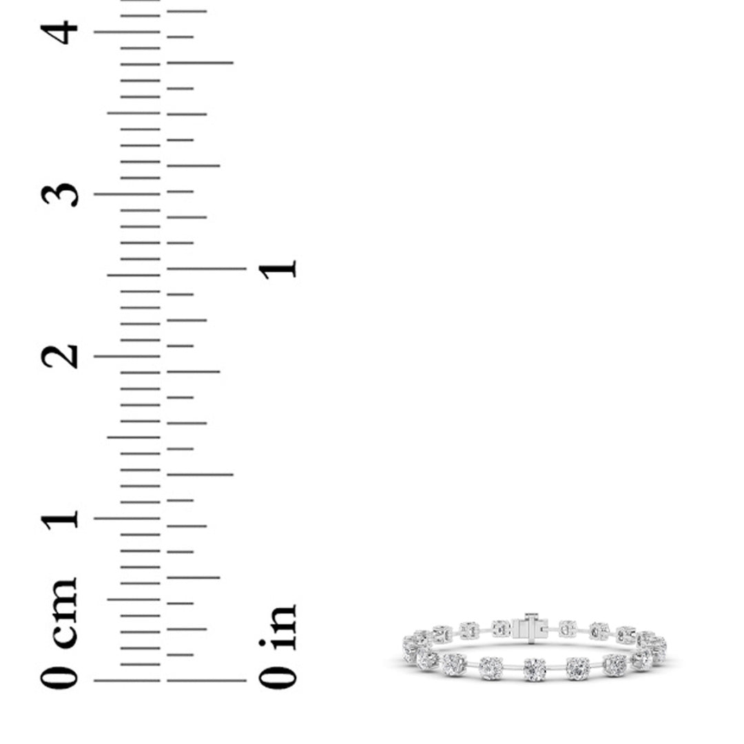 4.25Cttw Round Shaped Lab Grown Diamond ( F / VS ) Eternity Band set in 14K White Gold - Size 8