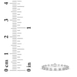 4.25Cttw Round Shaped Lab Grown Diamond ( F / VS ) Eternity Band set in 14K White Gold - Size 8