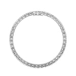 18.5Cttw Emerald Shaped Lab Grown Diamond (F/VS) East West Line Bracelet in 14K Gold