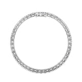 18.5Cttw Emerald Shaped Lab Grown Diamond (F/VS) East West Line Bracelet in 14K Gold
