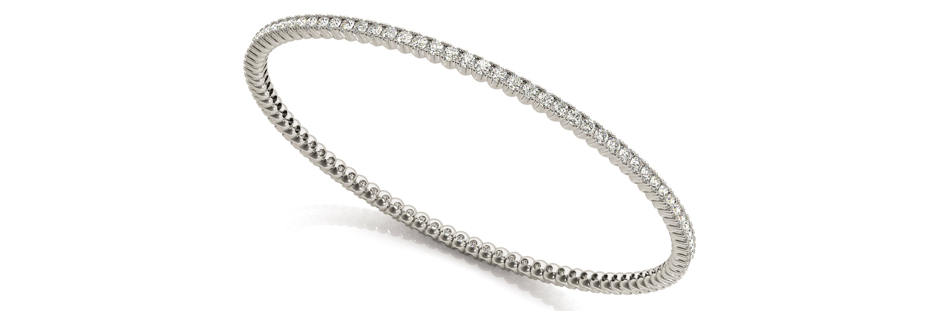 Natural Diamond SLIP ON BANGLE (V1BR021)