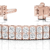2-Stone Vertical Bar Link Bracelet