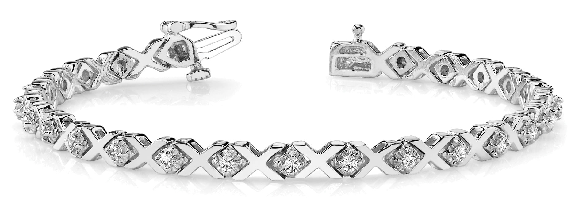 IN LINE XO 1 STONE BRACELET