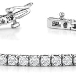 Natural Diamond 4-Prong Tennis Bracelet