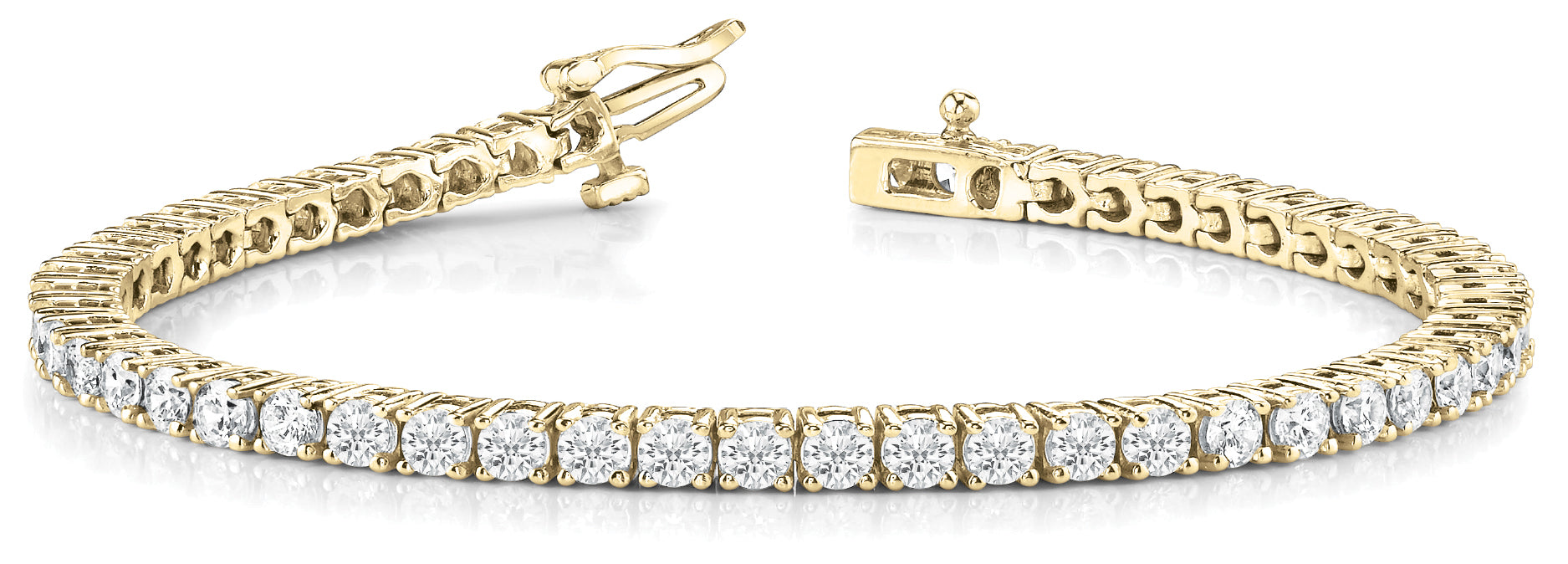 Natural Diamond 4-Prong Tennis Bracelet