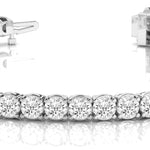 Lab Grown Diamond Prong Set In-Line Tennis Bracelet
