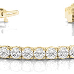 Natural Diamond Prong Set In-Line Tennis Bracelet