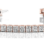 Cushion Shape Prong Set InLine Tennis Bracelet