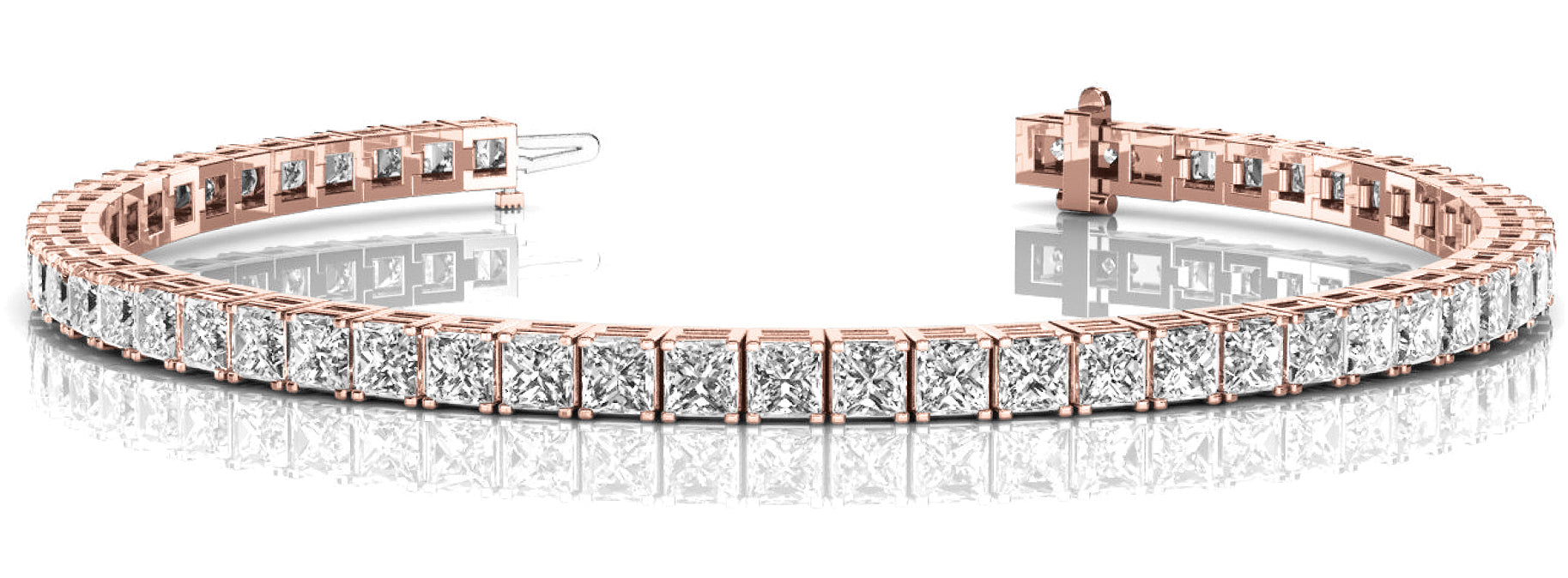 Cushion Shape Prong Set InLine Tennis Bracelet