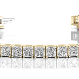 Cushion Shape Prong Set InLine Tennis Bracelet