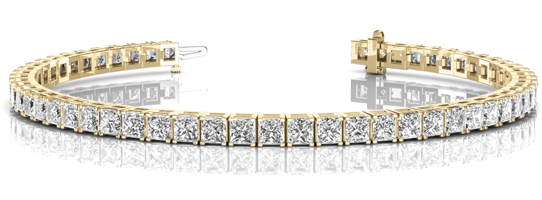 Cushion Shape Prong Set InLine Tennis Bracelet