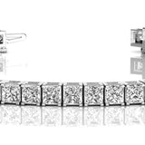 Cushion Shape Prong Set InLine Tennis Bracelet