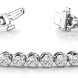 Natural Diamond 3-Prong Tennis Bracelet