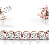 Natural Diamond 4 Prong Bezel Bracelets
