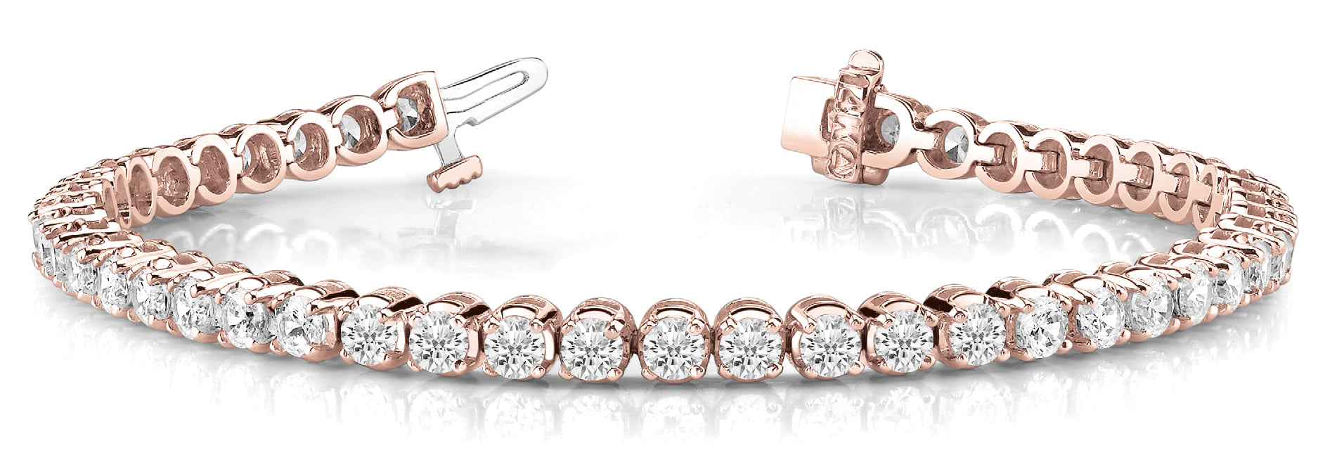 Natural Diamond 4 Prong Bezel Bracelets