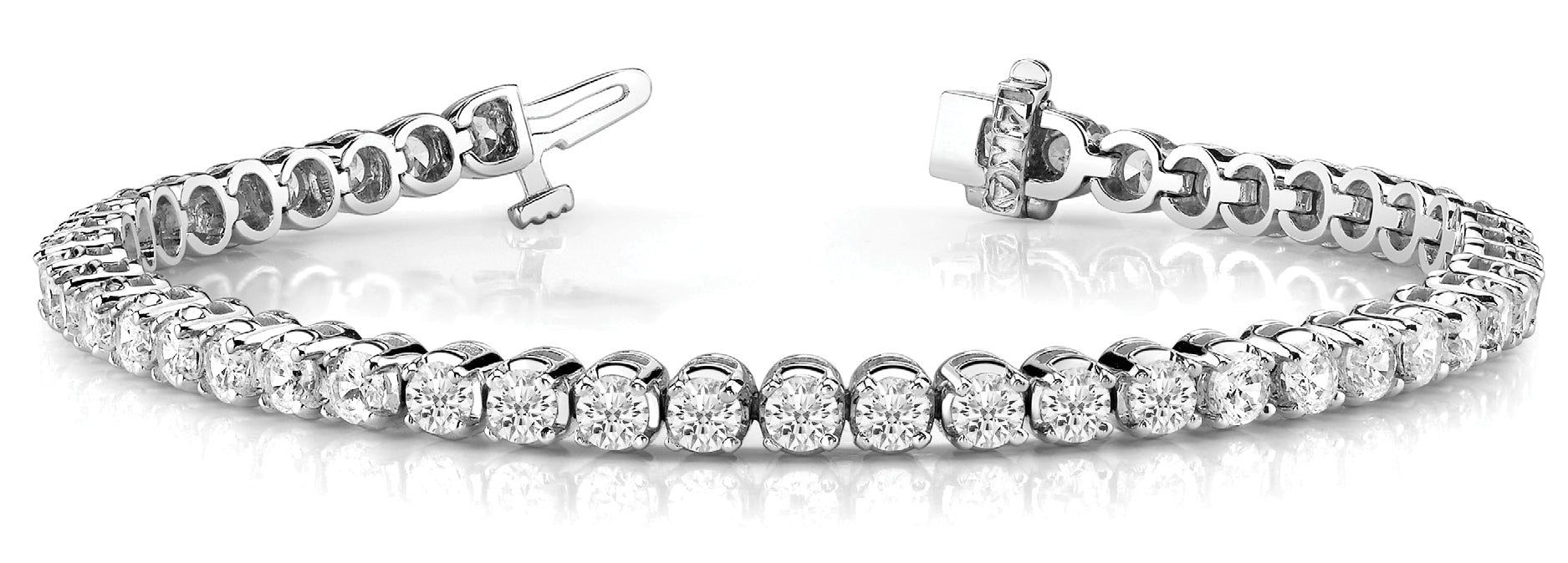 Natural Diamond 4 Prong Bezel Bracelets