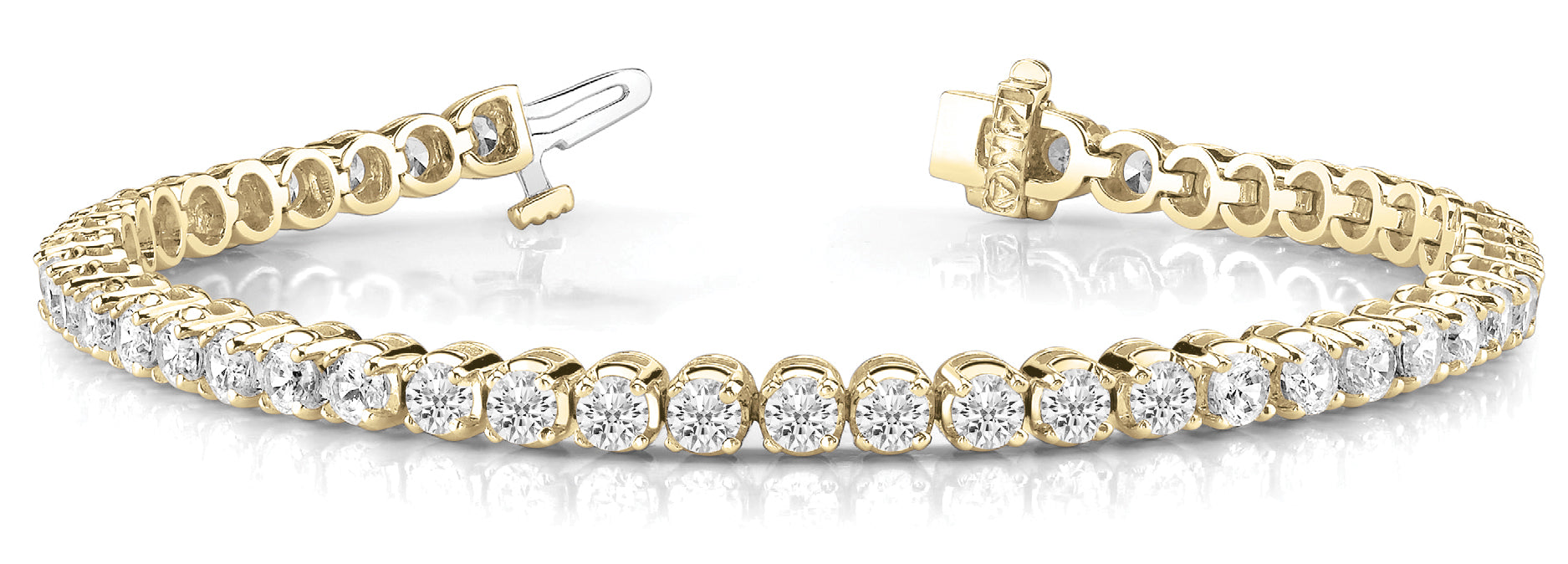 Natural Diamond 4 Prong Bezel Bracelets