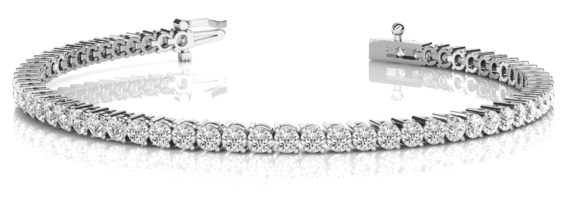 Lab Grown Diamond Prong Set Inline Bracelet