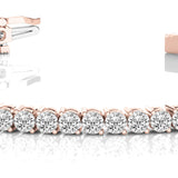Natural Diamond Prong Set Inline Bracelet