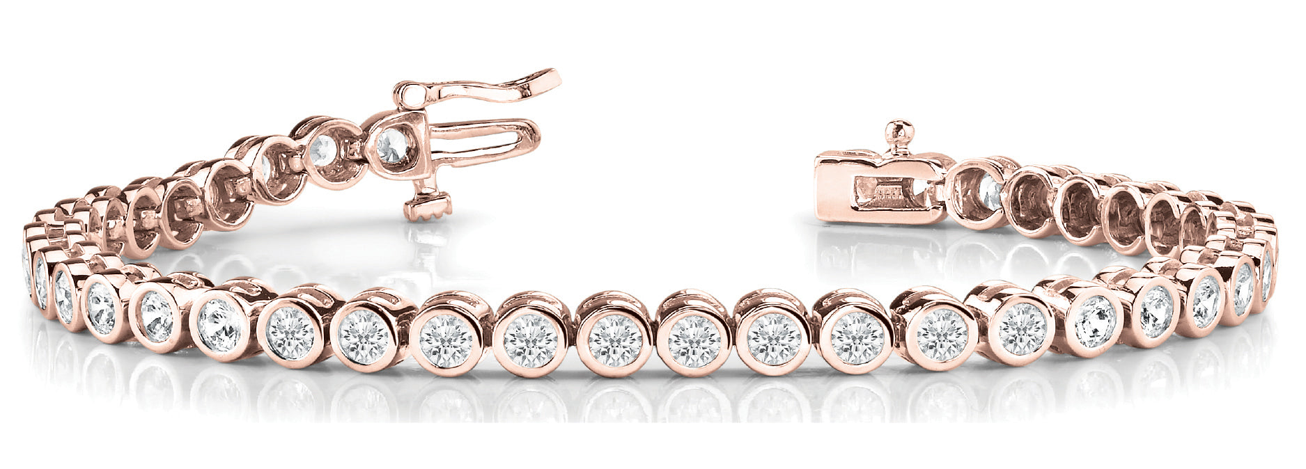 Lab Grown BEZEL SET IN LINE TENNIS BRACELET