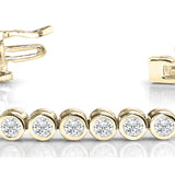 BEZEL SET IN LINE TENNIS BRACELET