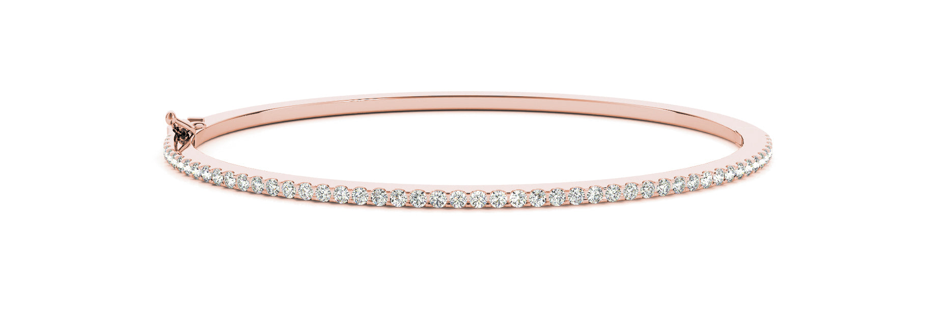 Natural Diamond Hinged In-Line Bangle