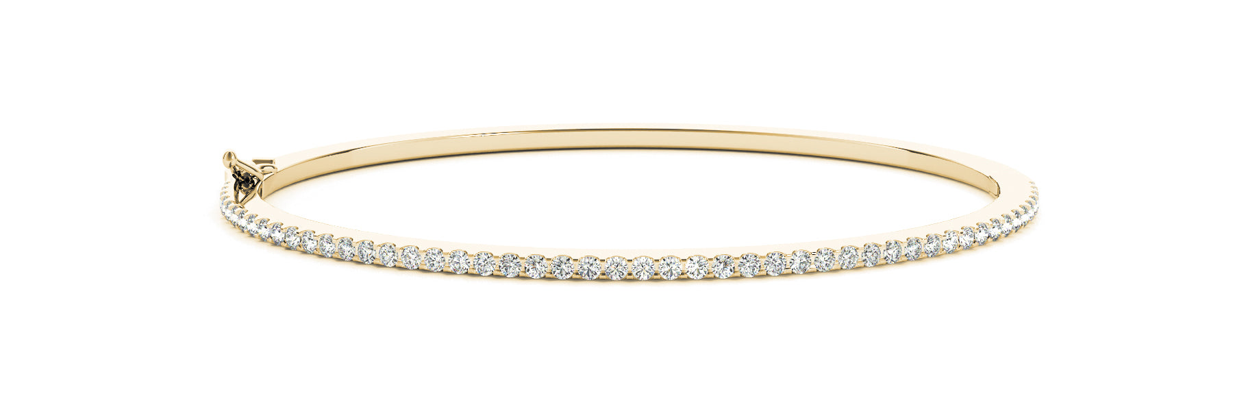 Natural Diamond Hinged In-Line Bangle