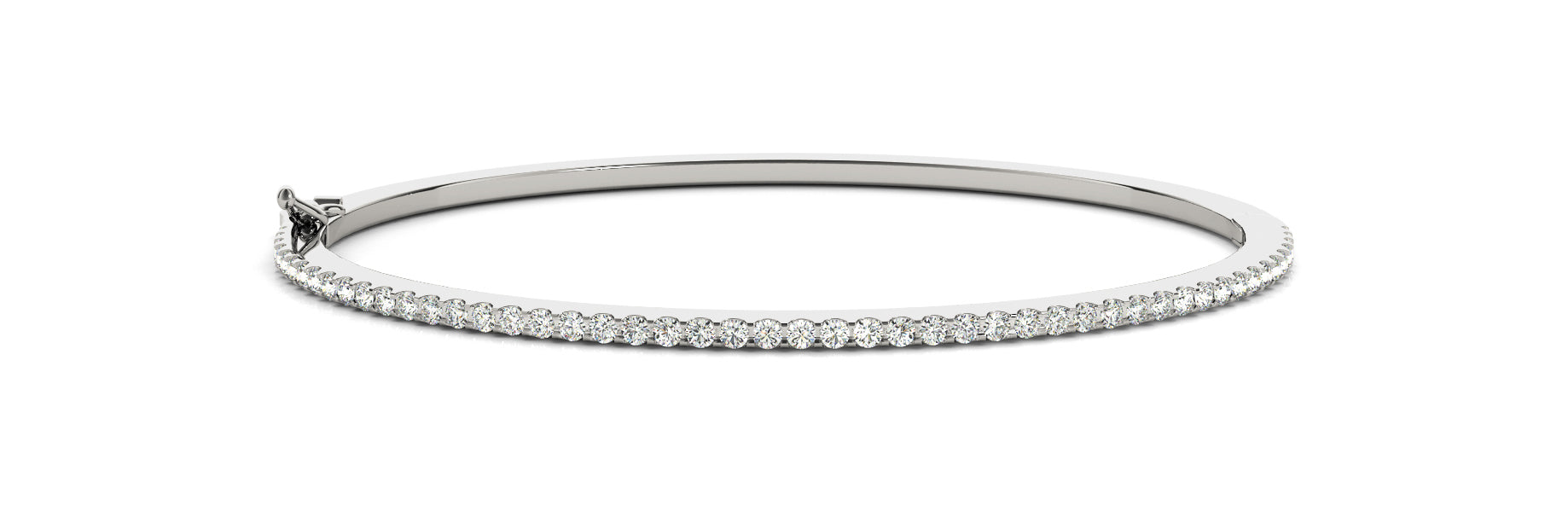 Lab Grown Diamond Hinged In-Line Bangle