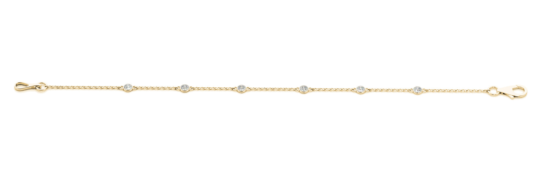 Lab Grown Diamond Single Row Chain Bracelet