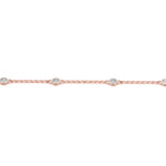 Lab Grown Diamond Single Row Chain Bracelet