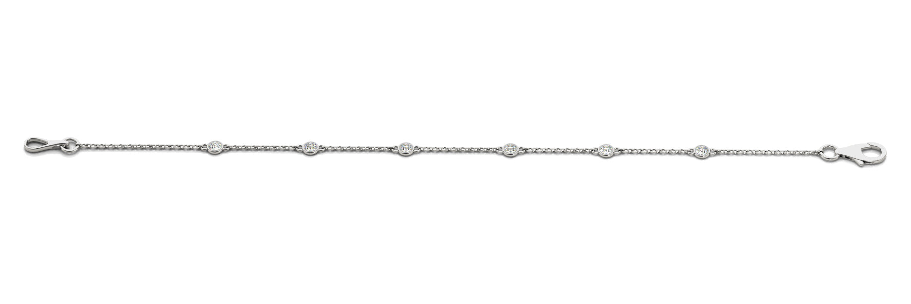 Natural Diamond Single Row Chain Bracelet