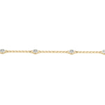 Natural Diamond Single Row Chain Bracelet